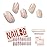 NAILOG Brand Pink Fusion Semi Cured Gel Nail Strips, 20Pcs Extra Long, Acrylic, Water Resistant, Glossy Finish, Custom Style, Irregular Shape, Unisex, Christmas