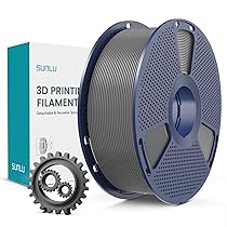 SUNLU PLA+ Filamento 1,75mm, Maggiore Durata e alta Resistenza, Filamento per Stampante 3D PLA Plus per Stampanti 3D FDM, Bobina da 1KG, pla+ Grigio