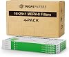 TRIGHTFILTERS 16x25x1 Air Filter 4 Pack, MERV 8 Pleated Dust Defense Air Filters Replacement Air Conditioner HVAC AC Furnace Filter, Durable and Lightweight