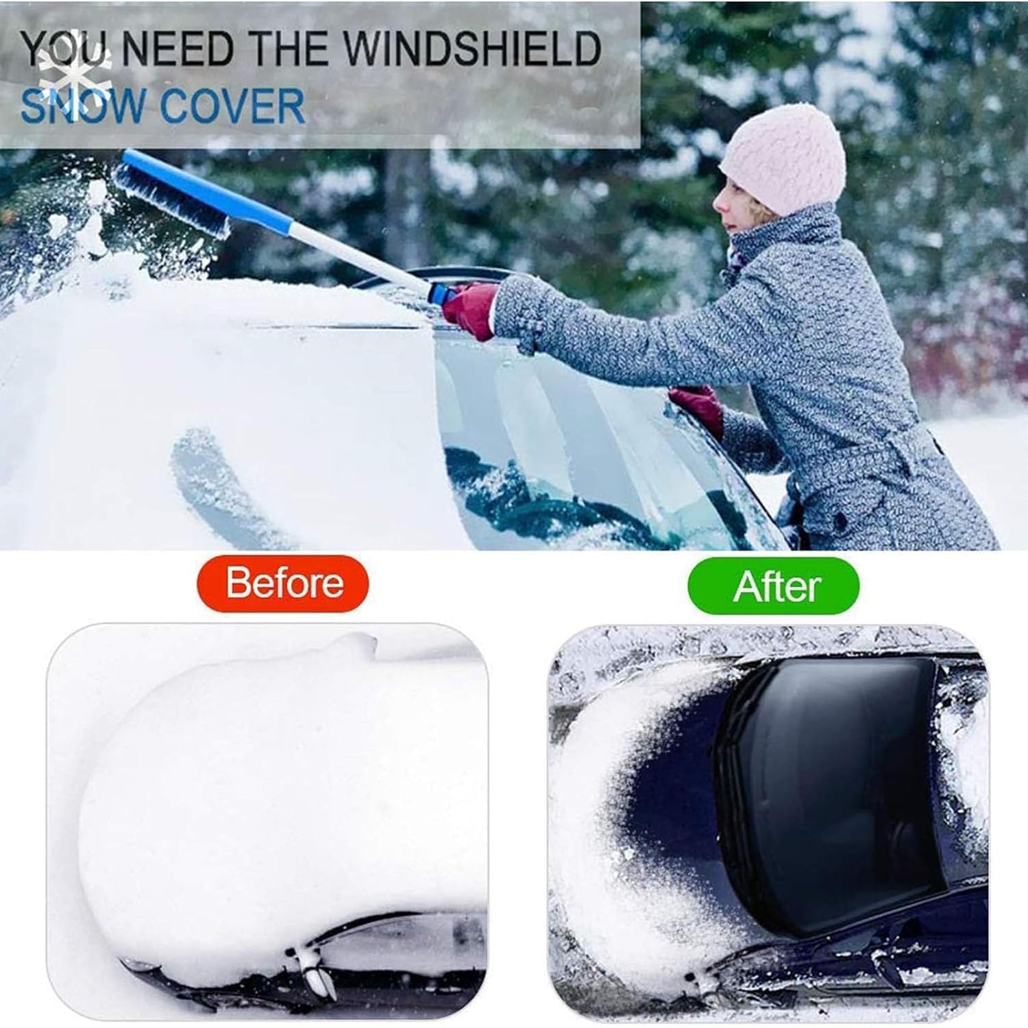 Couverture Pare-Brise Magnétique Opel Vauxhall Mokka - Bâche Anti-Pluie Neige Givre Hiver UV - Avec Housses Rétroviseurs
