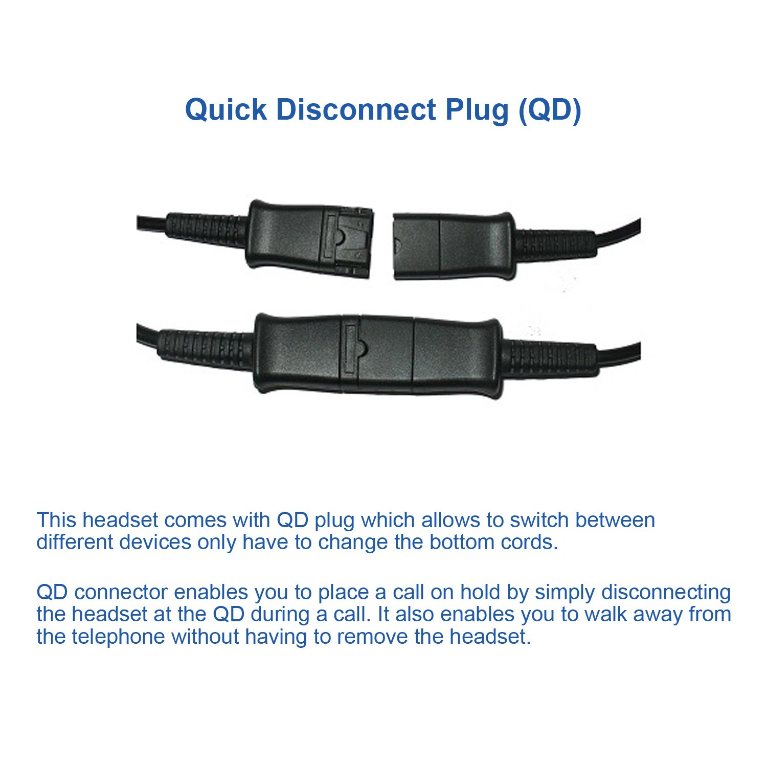 Headset Adapter Cable (Coil Cord to QD 