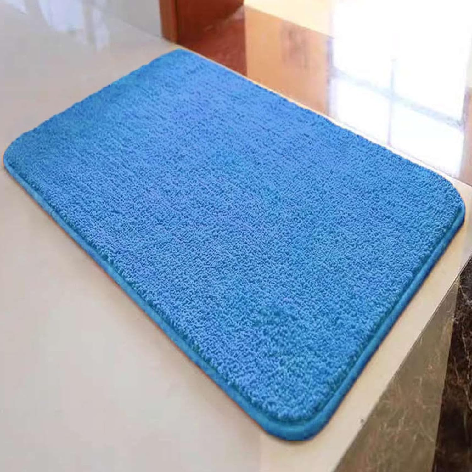 Reyox Soft Plush Bathroom Rug, Absorbent Bath Mat, Non Slip Bath Rug, Washable Bathroom Carpet Green 3.0 x 3.9 Feet