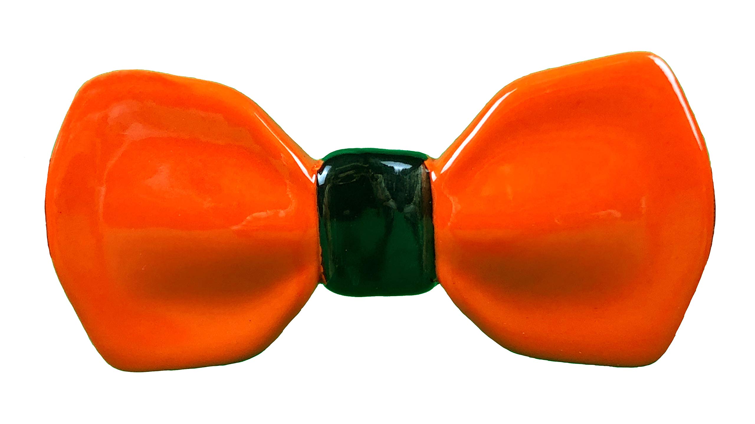 Papillon in ceramica arancione made in italy