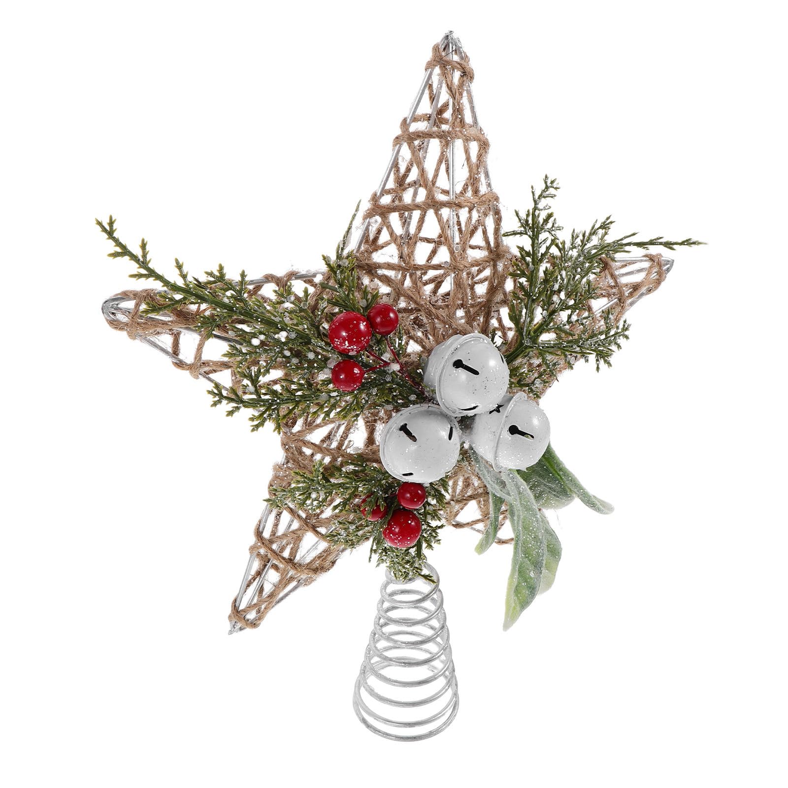 Adorno de estrella para Navidad de hierro resistente y reutilizable