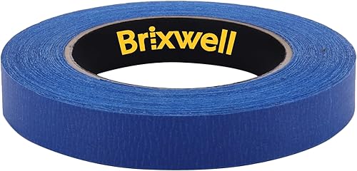 Miniatura 3 de Brixwell 3 rollos de cinta adhesiva Pro Blue Painters de 34 pulgadas x 60 yardas, fabricada en los Estados Unidos