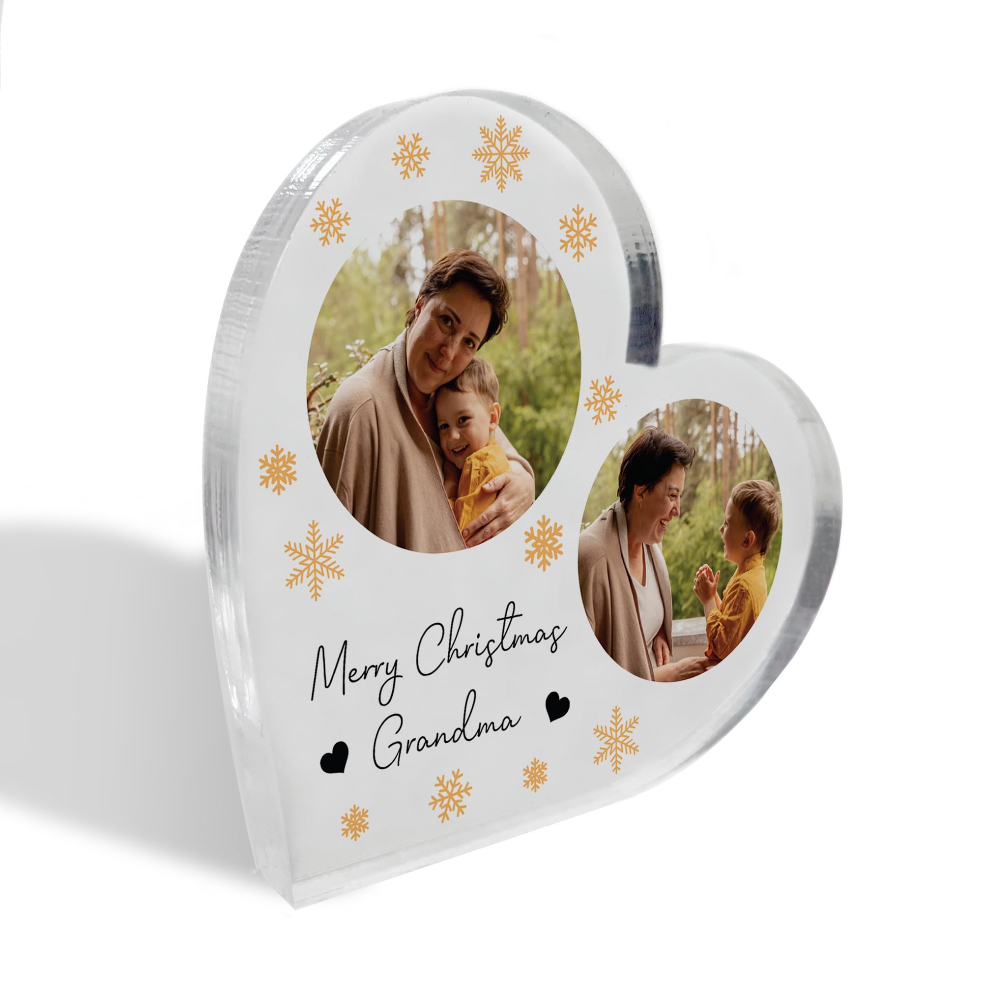 Red Ocean Merry Christmas Grandma Gift Personalised Acrylic Plaque With Photos Grandma Gift From Granddaughter Christmas Love You Grandma Gifts From Grandson Thank You Gift Grandma Gifts Keepsake