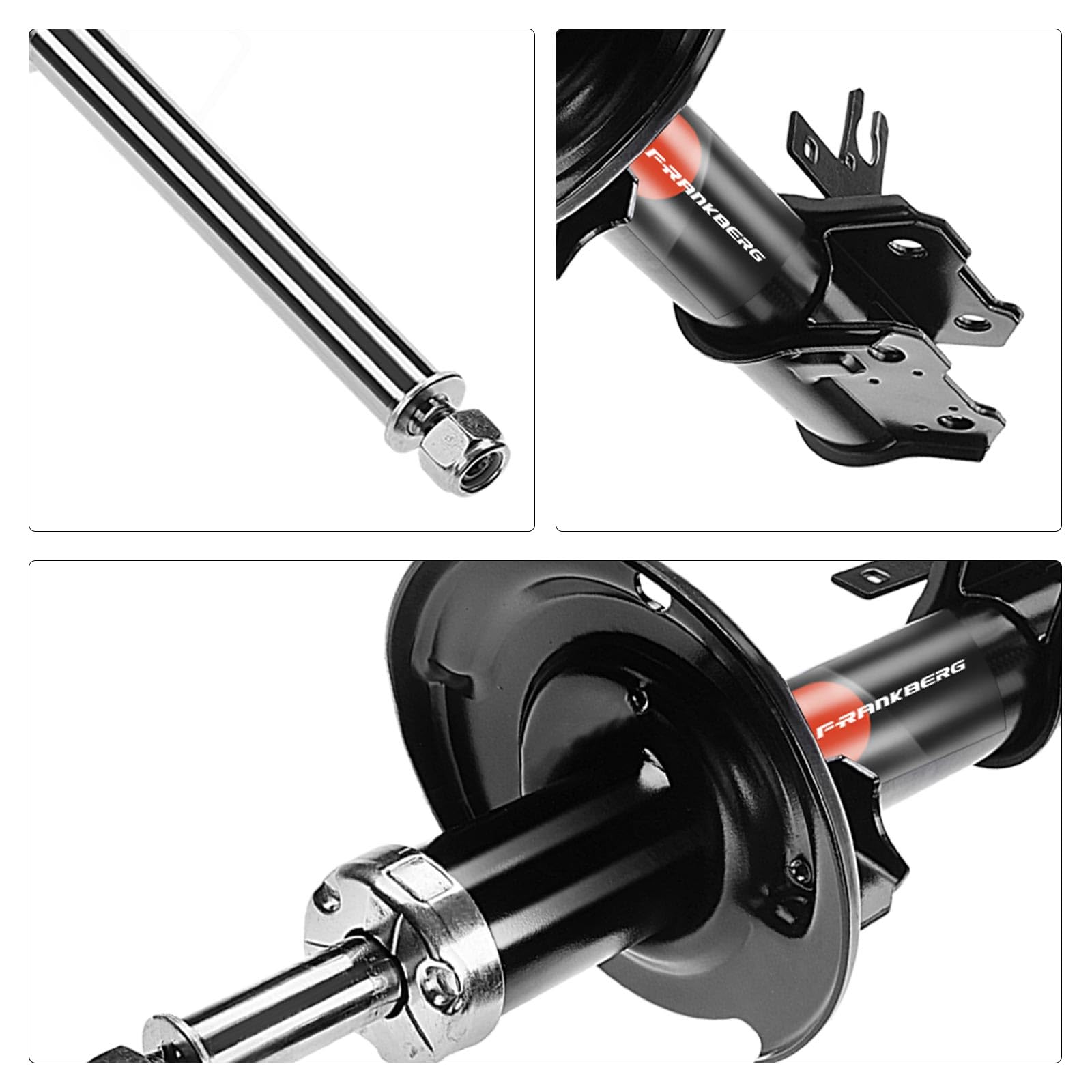 Frankberg 2x Ammortizzatori per sospensioni Ammortizzatori per telaio Anteriore sinistro destro 530mm Pressione del gas Compatibile con Zafira/Zafira Family B A05 Astra H A04 Replace# 313480, 344012