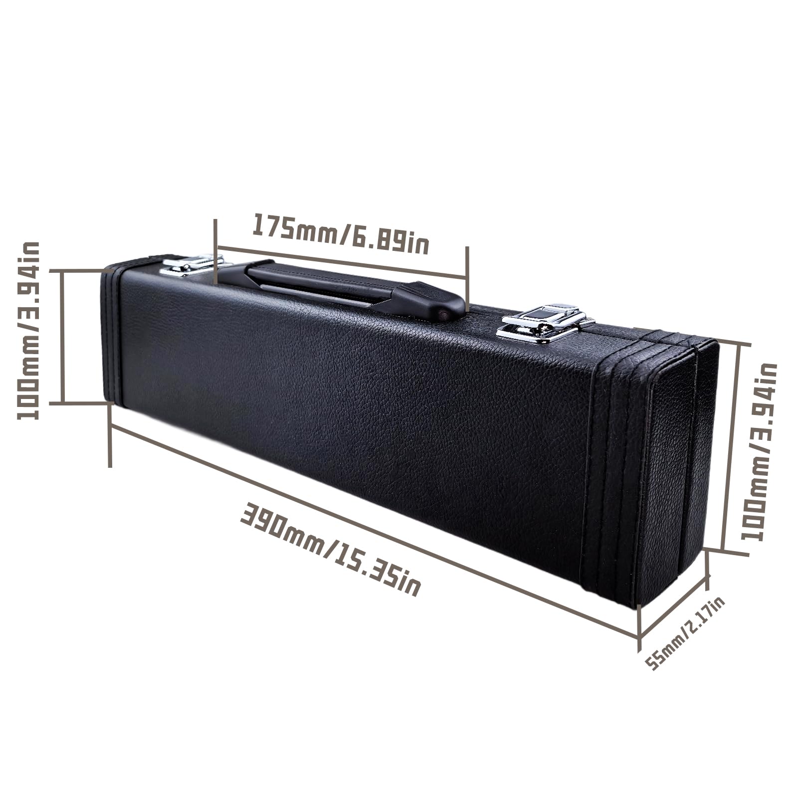 Estuche para flauta, funda para flauta, funda para flauta, funda de concierto, estuche rígido para flauta, almacenamiento de flautín con cierre de seguridad para flautistas, regalo para músicos