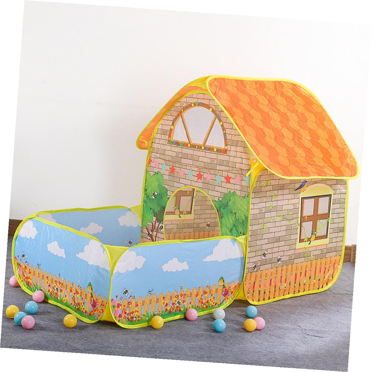 Alasum Tienda de Juegos para Niños Portátil Estructura de Alambre de Acero y Tela de Poliéster, Fácil Instalación y Bolsa de Transporte para Uso Interior y Exterior