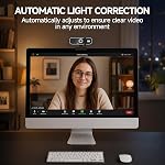 Complet HD 1080P Webcam avec double microphone & Protection de la vie privée, USB prêt à brancher, Correction automatique de la lumière, Grand Angle, Compatible avec OBS, Zoom, équipes, Skype, FaceTime, pour PC/Laptop
