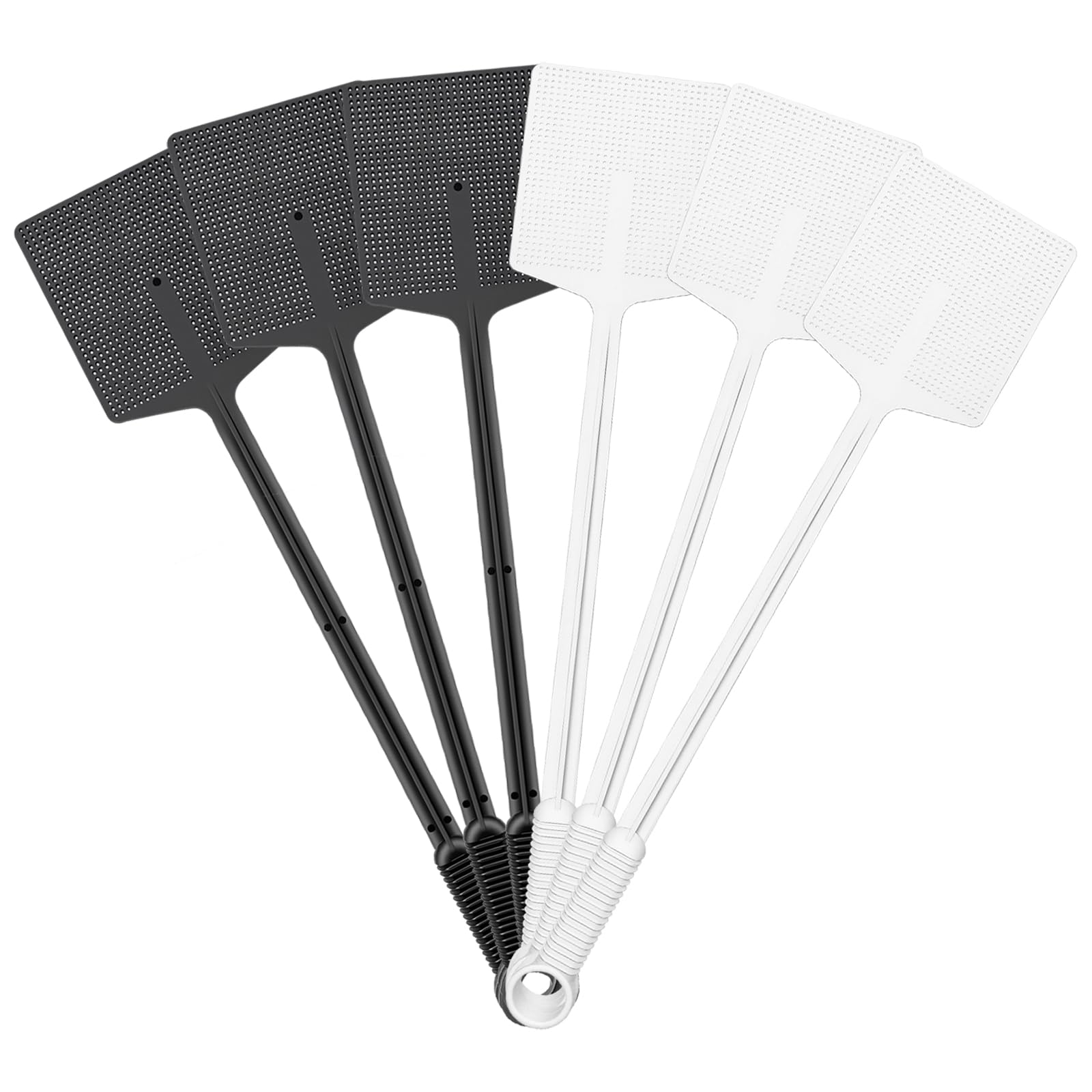 Fly Swatter, Pest Control Flyswatter 6 Pack Manual Fly Swat Shatter Long Handle Plastic Fly Swatters for Indoor Outdoor Insect Mosquitoes Flies