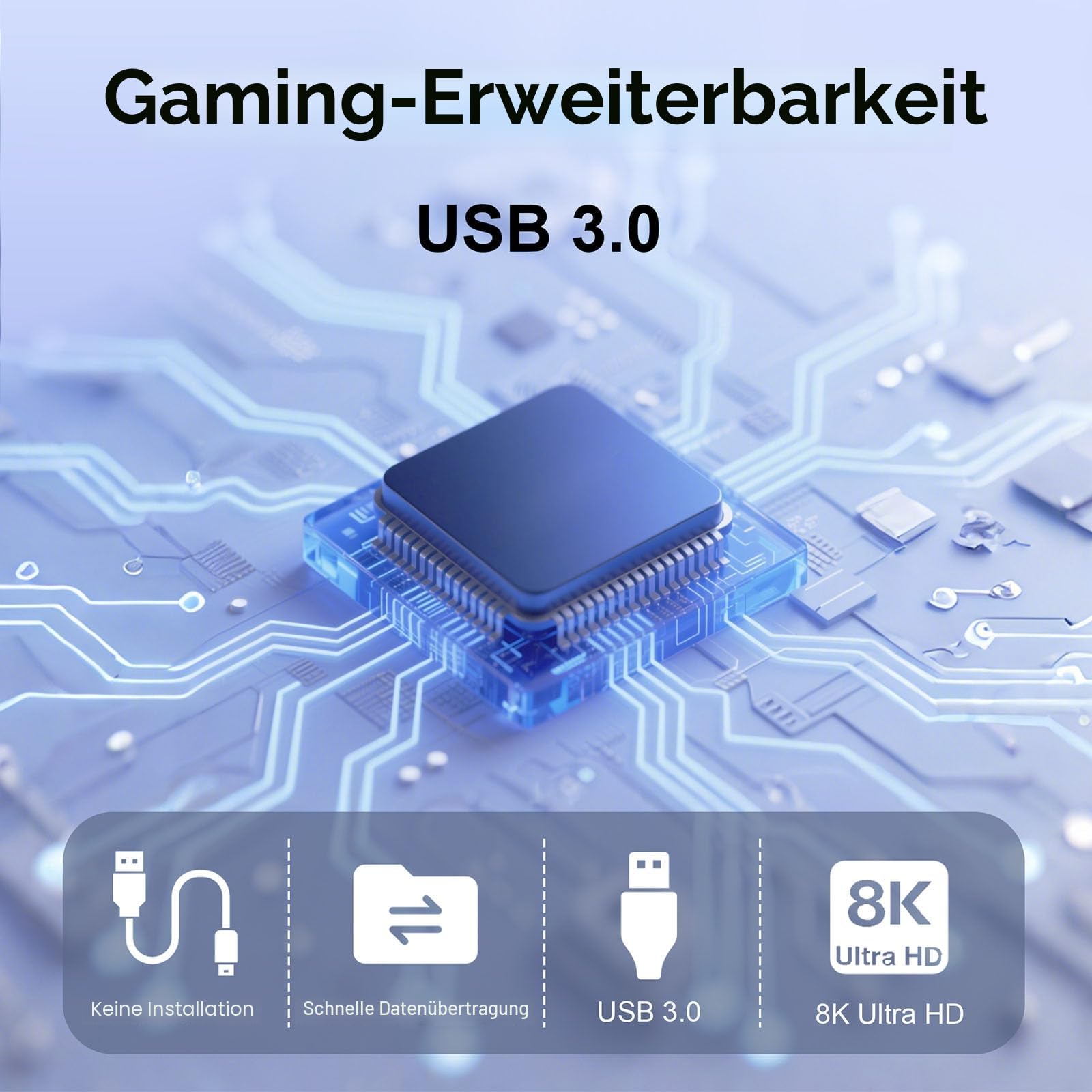 Adapter + Bluetooth-Empfänger für PS VR2 zu Windows-Computer, PC-Adapter-Kit für PS5 VR2 Konverter-Anschluss mit Typ-C-Stromkabel und DisplayPort 1.4 HD-Kabel für PlayStation 5 VR2