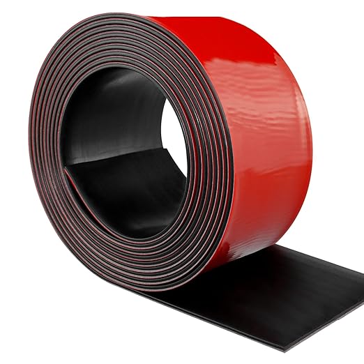 Neoprene Rubber Strips Self Adhesive Solid Rubber Sheets, Rolls & Strips for DIY Gaskets Crafts Pads Seals Warehouse Flooring Neoprene Sheet with Adhesive Backing (4" Wide x 1/8" Thick x 20' Long)