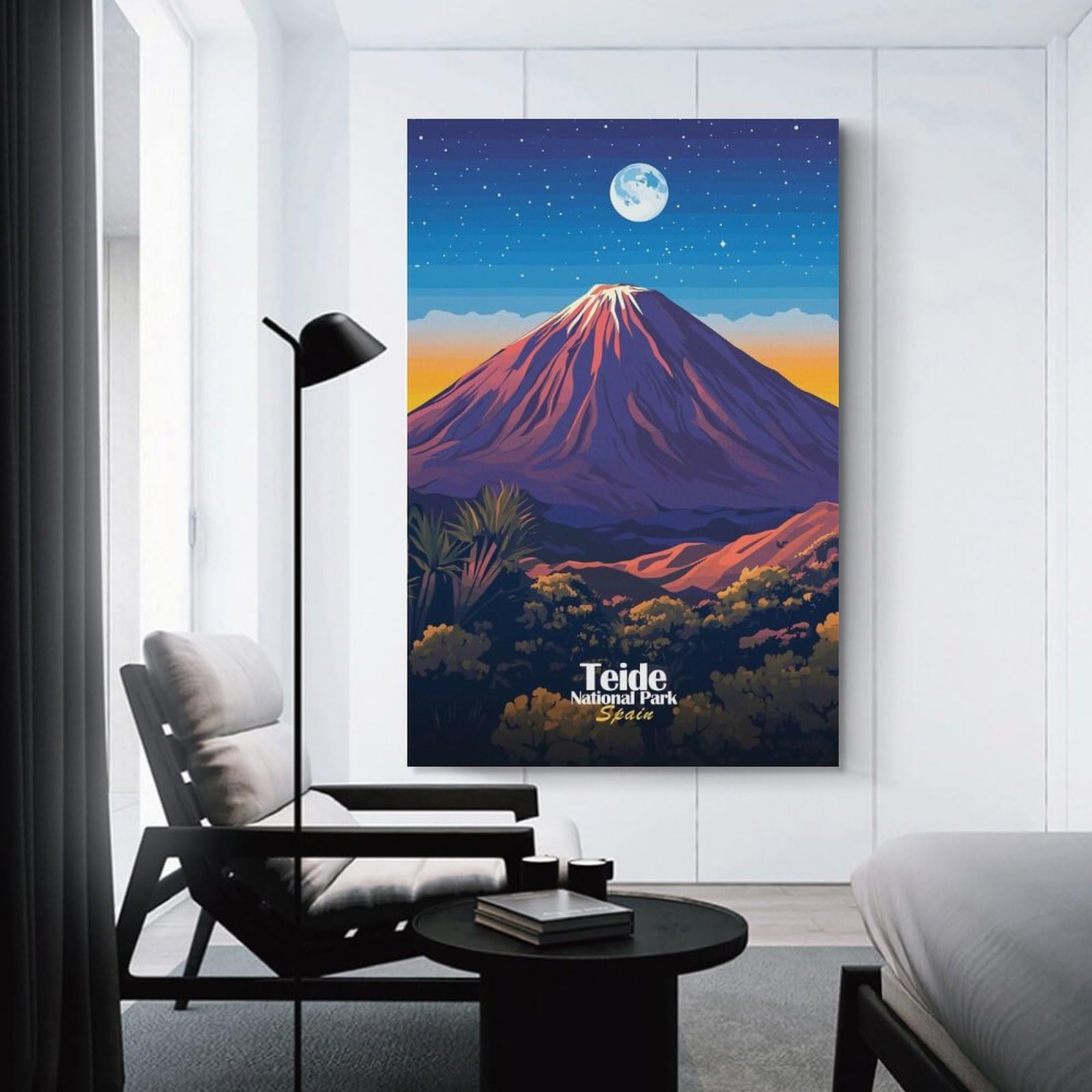 Junmoney Unframe-Style-12 Teide National Park Canvas Wall Decor, 20X30inch(50X75cm), For Gallery Wall Decor And Room Displays, Wall Decor Suited To Curated Displays