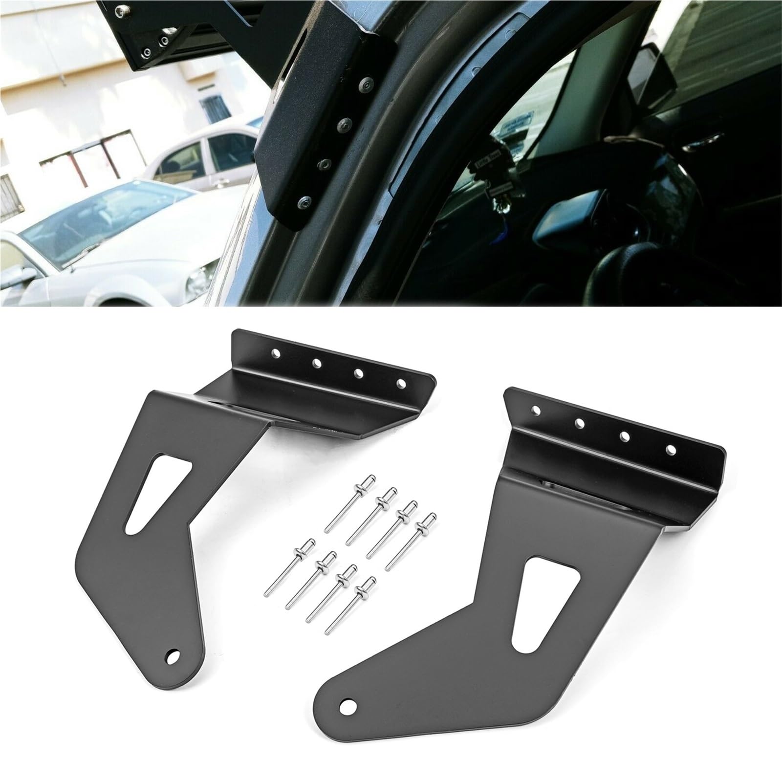 Supports de Base LED De Toit Supérieur De Voiture Jeep Patriot 2007-2017, Compatible Avec Barre Lumineuse LED Incurvée De 50" Et 52" À Boulonner Support Phare