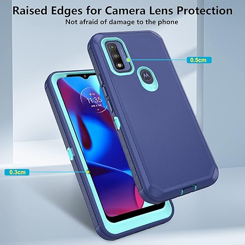 Miniatura 4 de Asuwish Funda de teléfono para Motorola Moto G Power 2022 5GMotoG Pure 2021, híbrida, resistente, a prueba de golpes, accesorios móviles, MotoGPure