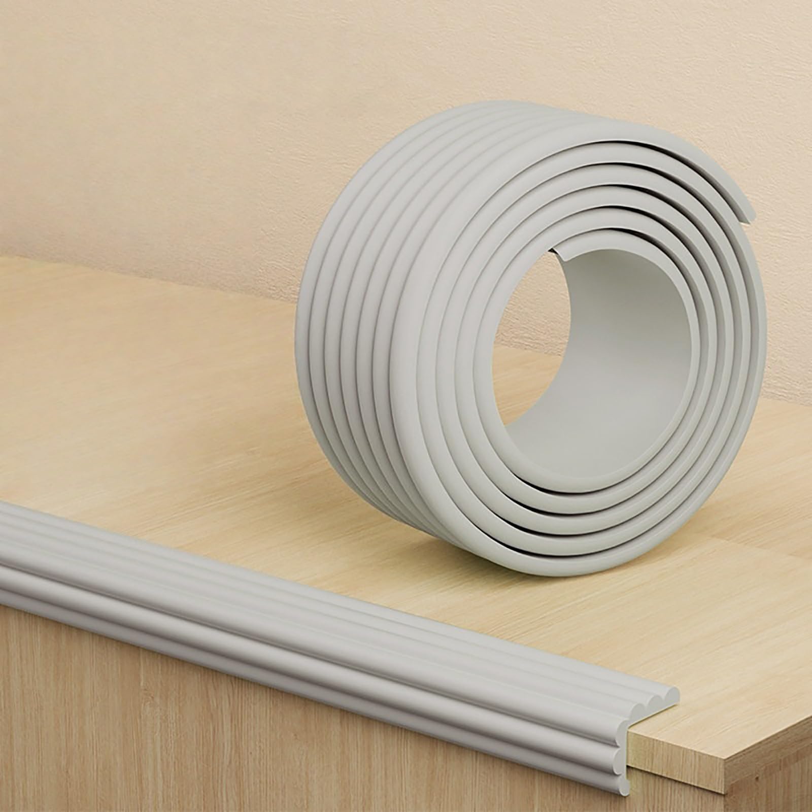 Furniture Edge corner protector, Foam Edge Protectors, Multicolor, Multisize, S/I Resist, Tabletops, Fireplaces, Cabinets(W Gray,2m/6.5ft)