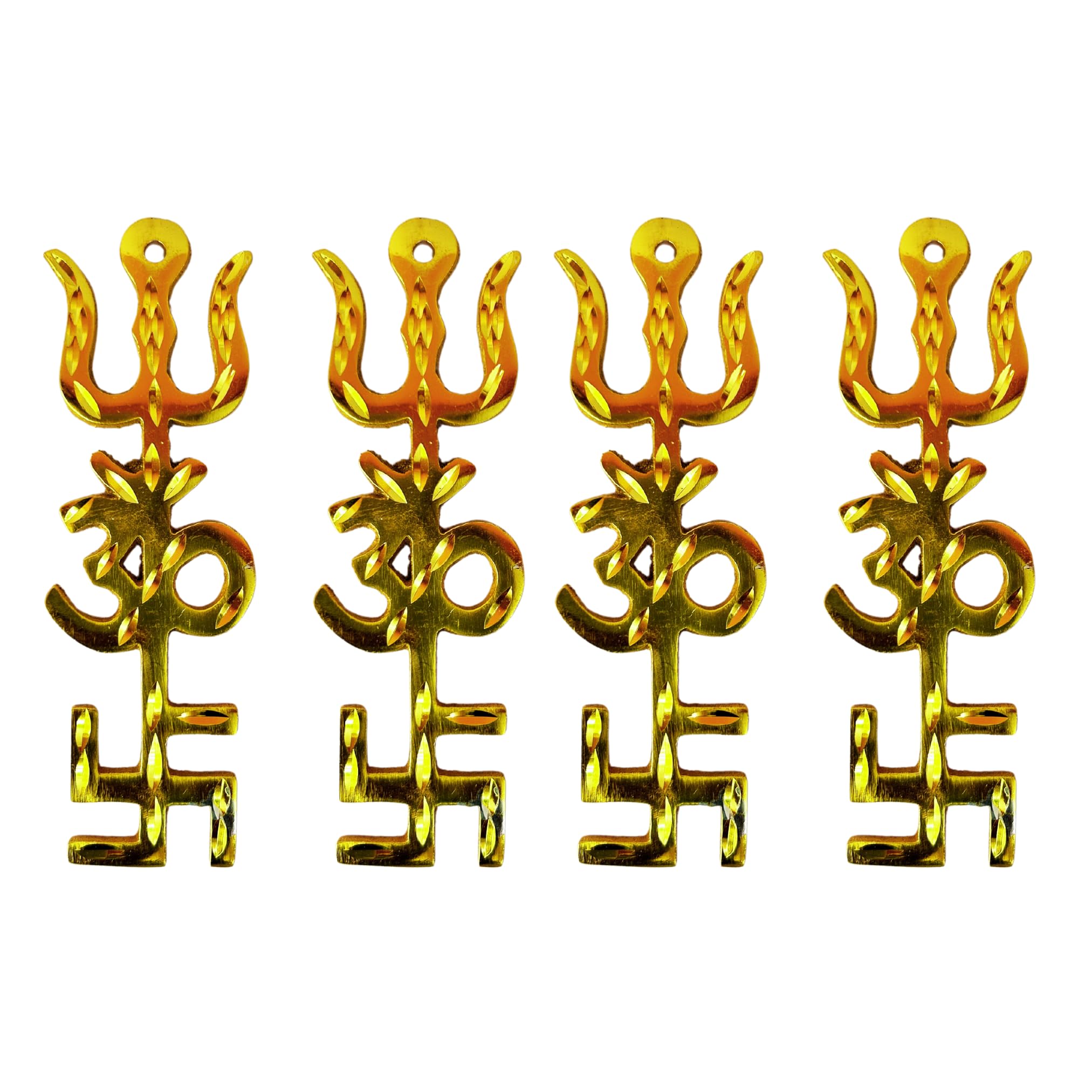 SRI YAGNAA - Brass Shanku Plates 5 pcs - Wedding Return Gifts - Housewarming Return Gifts (BSP-5) — Amazon image 13