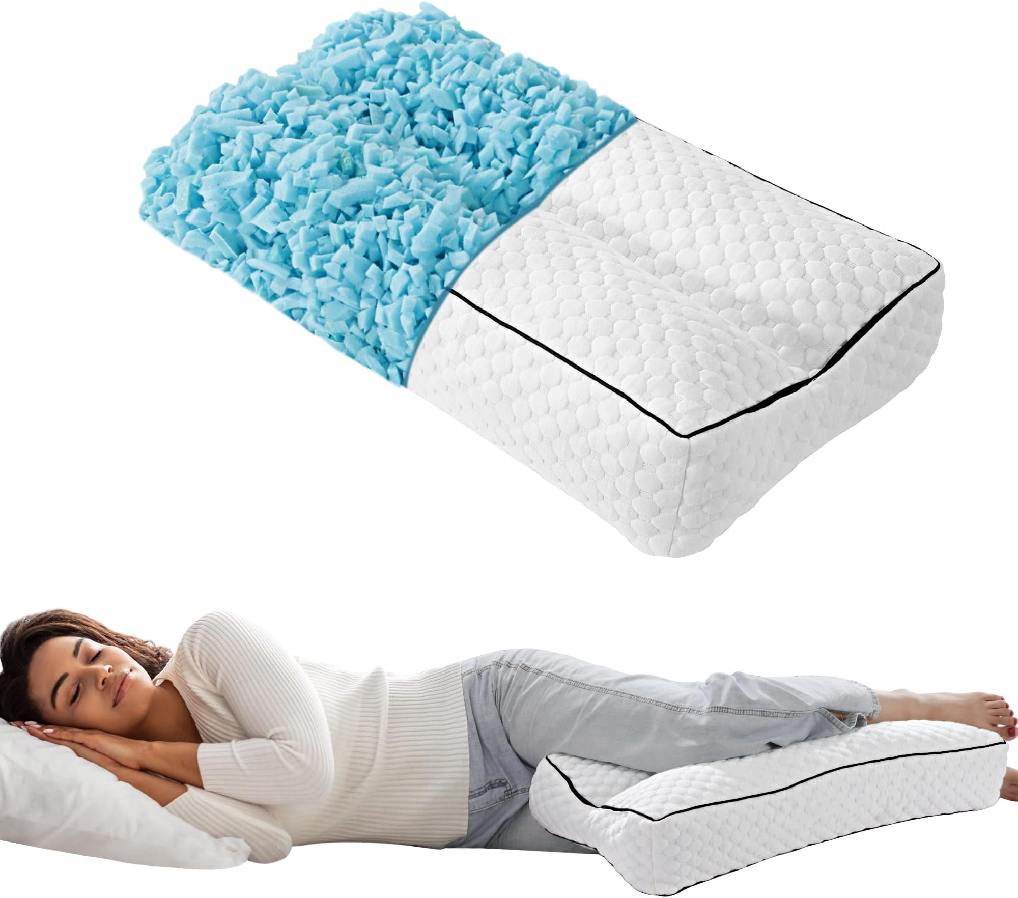 Knee Pillow for Side Sleepers Between Legs Memory Foam Knee
