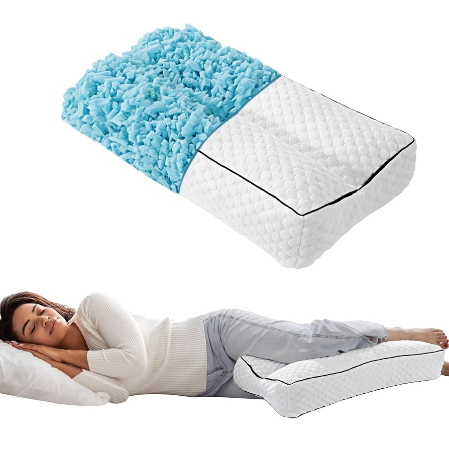 Amazon.com: HOMBYS Shredded Memory Foam Knee Pillow for Side