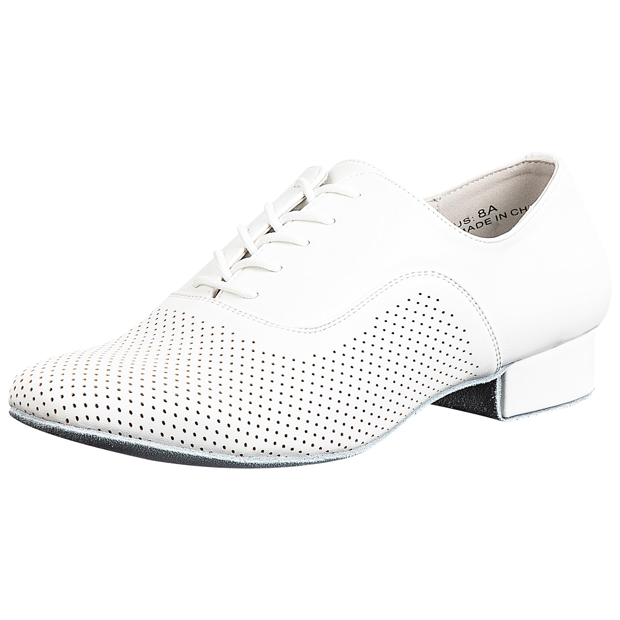 Breathable Men's Latin Dance Shoes 1 Inch Leather Sole Ballroom Salsa Tango Waltz Character Shoe-image-5