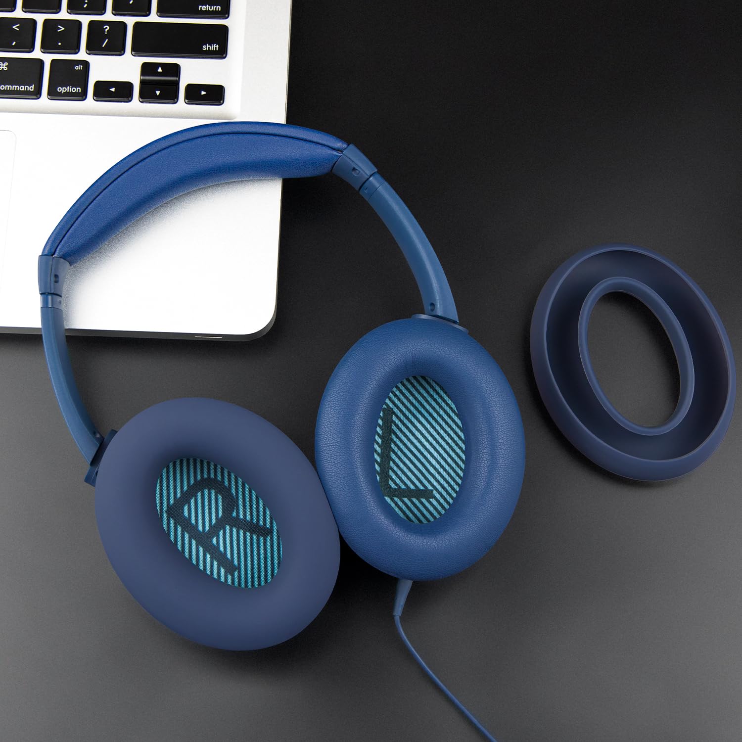 SOULWIT Zestaw zamienny do Bose SoundTrue Around-Ear II (Sound True AE2) słuchawek, poduszki nauszne earpads cushions + pałąk headband + silikonowa osłona nauszników