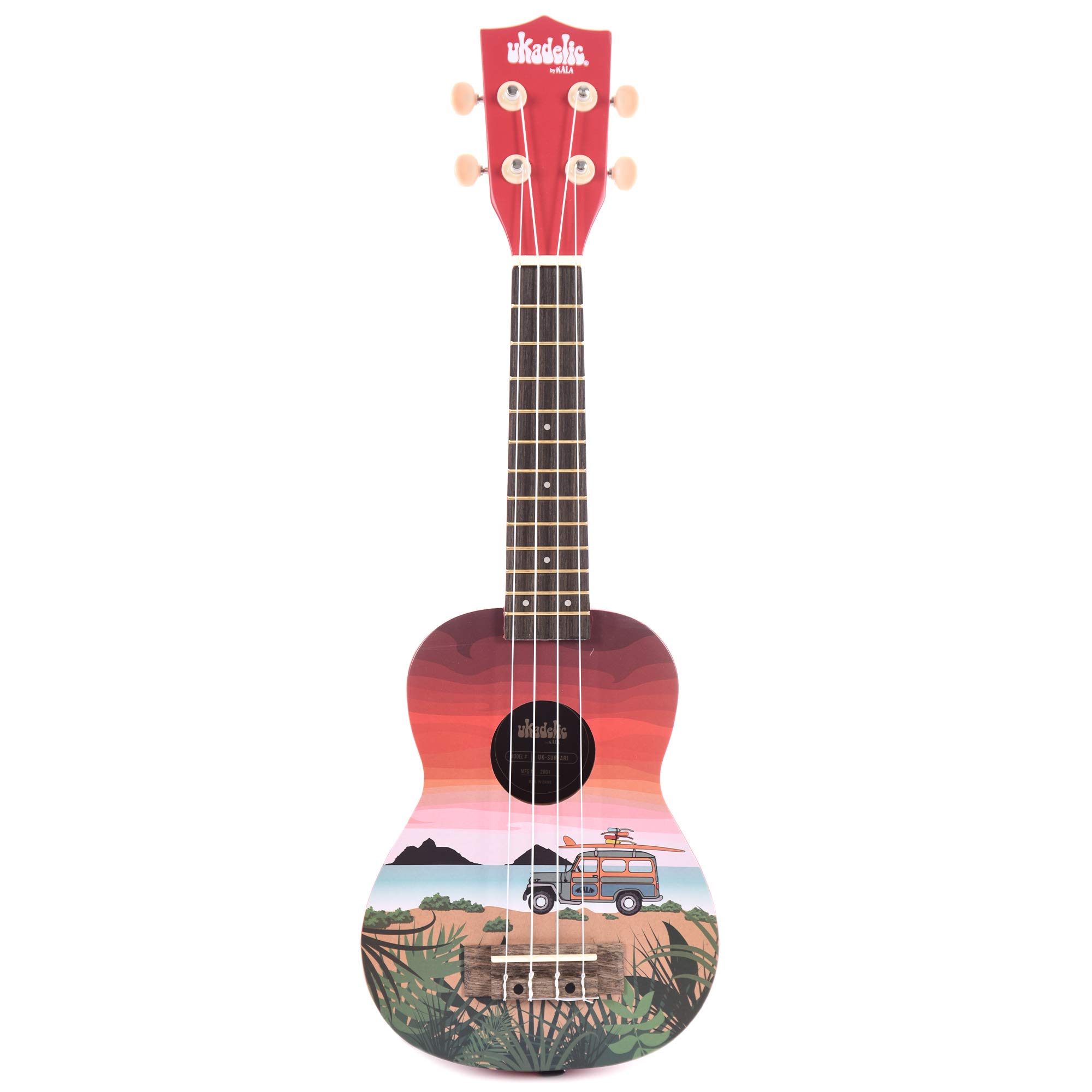 KALA Ukadelic UK-SURFARI - Surfari Soprano Ukulele, with Tote Bag