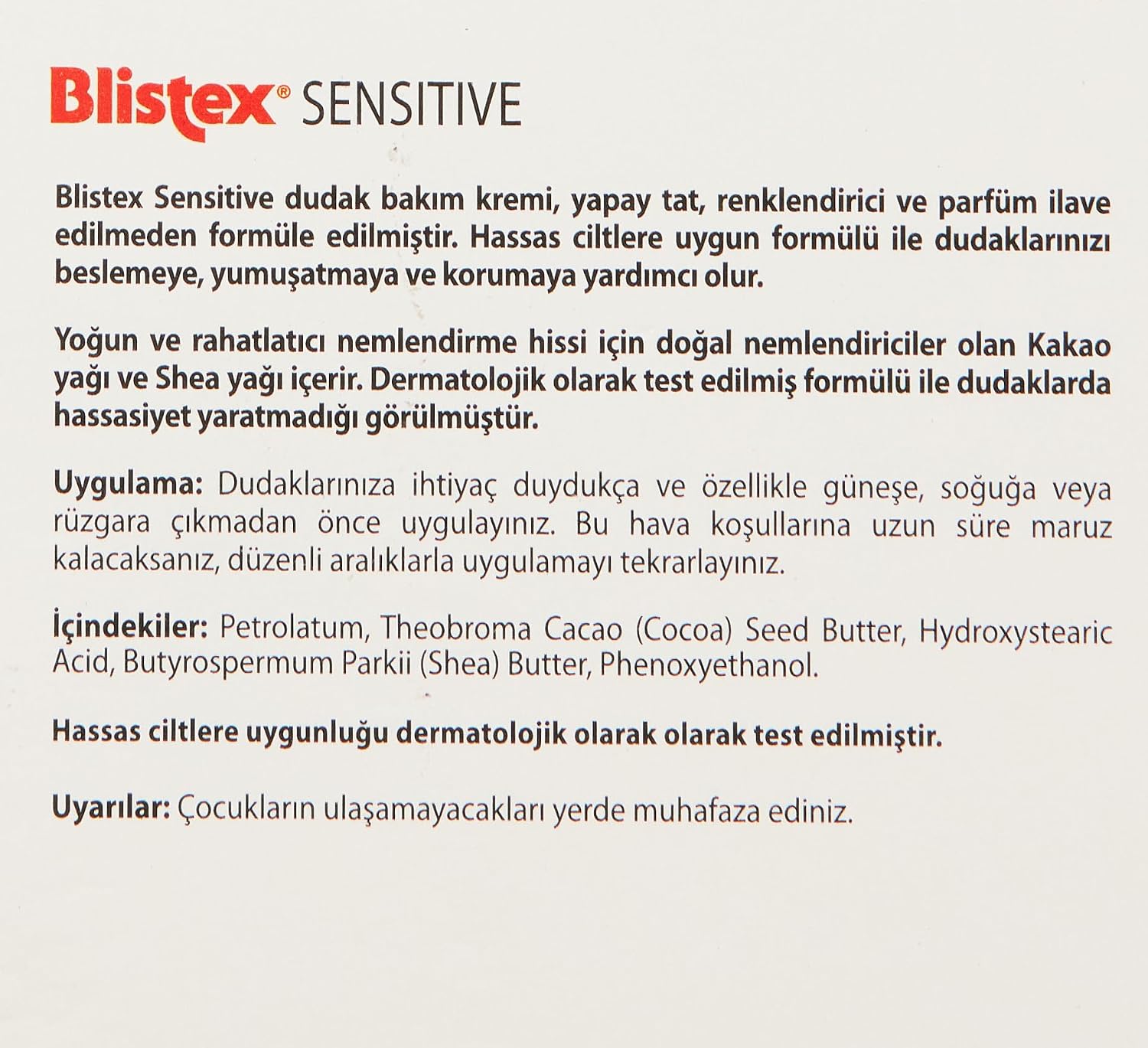 Blistex Simple & Sensitive Lip Balm, 0.15 Ounce Tube – Hypo-Allergenic Unflavored Lip Balm, Gentle Lip Moisturizer For Dry Lips, Contains Shea & Cocoa Butter (Pack of 3) image 5