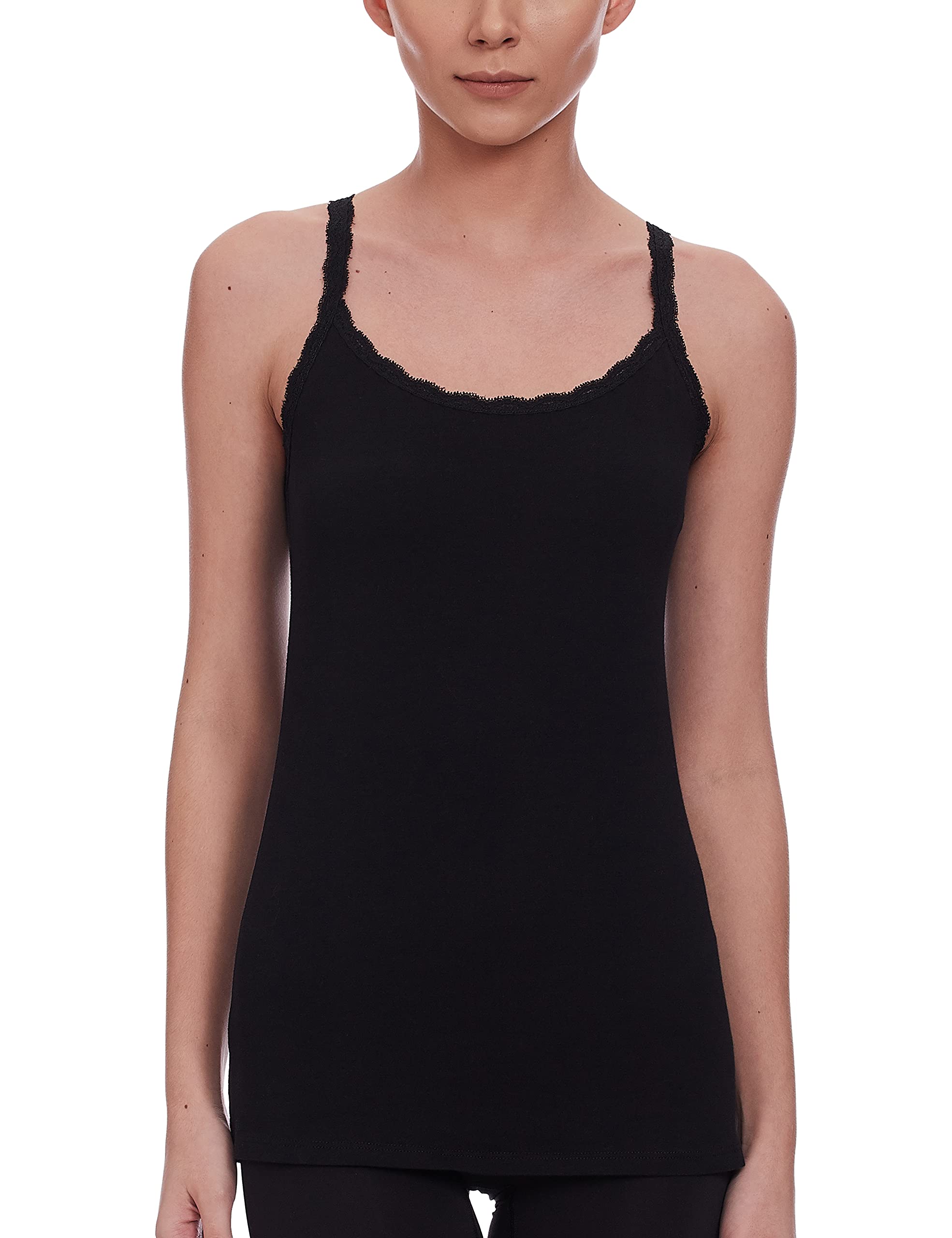 marks & spencer Cotton Mix Lace Shoulder Strap Camisole Top-picture-39
