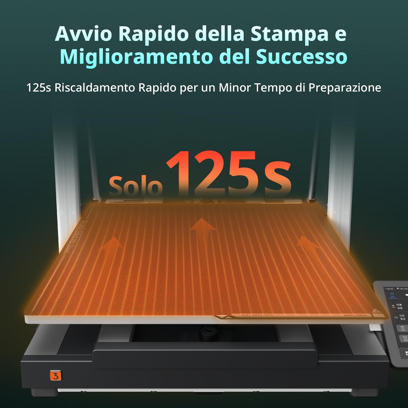 Anycubic Kobra 3 Max Combo Multicolore Stampante 3D, Essiccazione del Filamento Durante la Stampa, Velocità di Stampa di 600 mm/s, Calibrazione Completamente Automatica, Stampa Intelligente