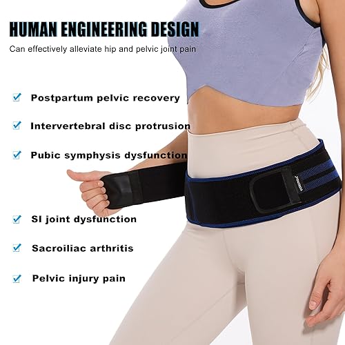 Miniatura 3 de Sacroiliac SI - Cinturón para articulaciones de espalda baja para hombres y mujeres, soporte de cadera para aliviar el dolor, cinturón de apoyo