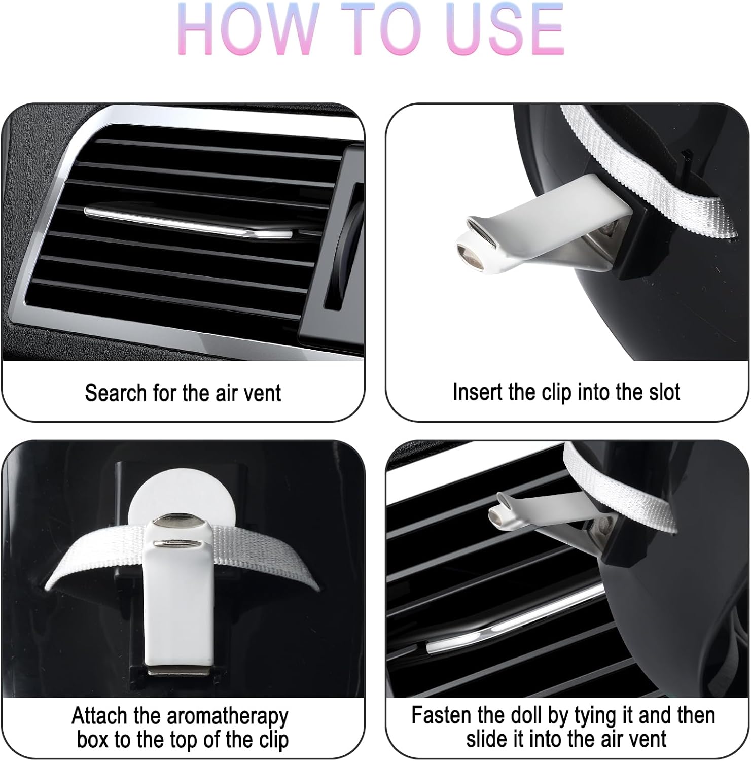 Car Seat for Dolls 10-17cm Have a Seat Car Air Vent Clip Safety Chair Accessories for Protecting Decorations Doll Sofa Black Interior Ornaments Suitable for Fans Dolls Collectors Display