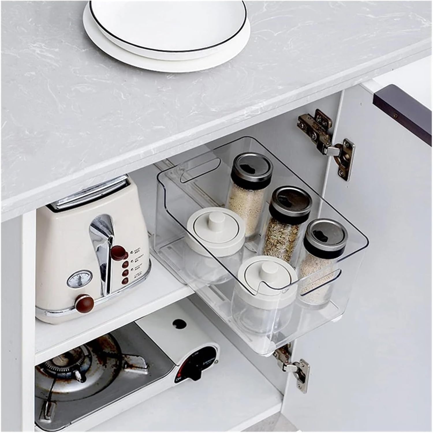 Full Extension Drawer Slides 2pcs White Drawer Sliding Rails for Kitchen Bedroom Closet Pullout Track