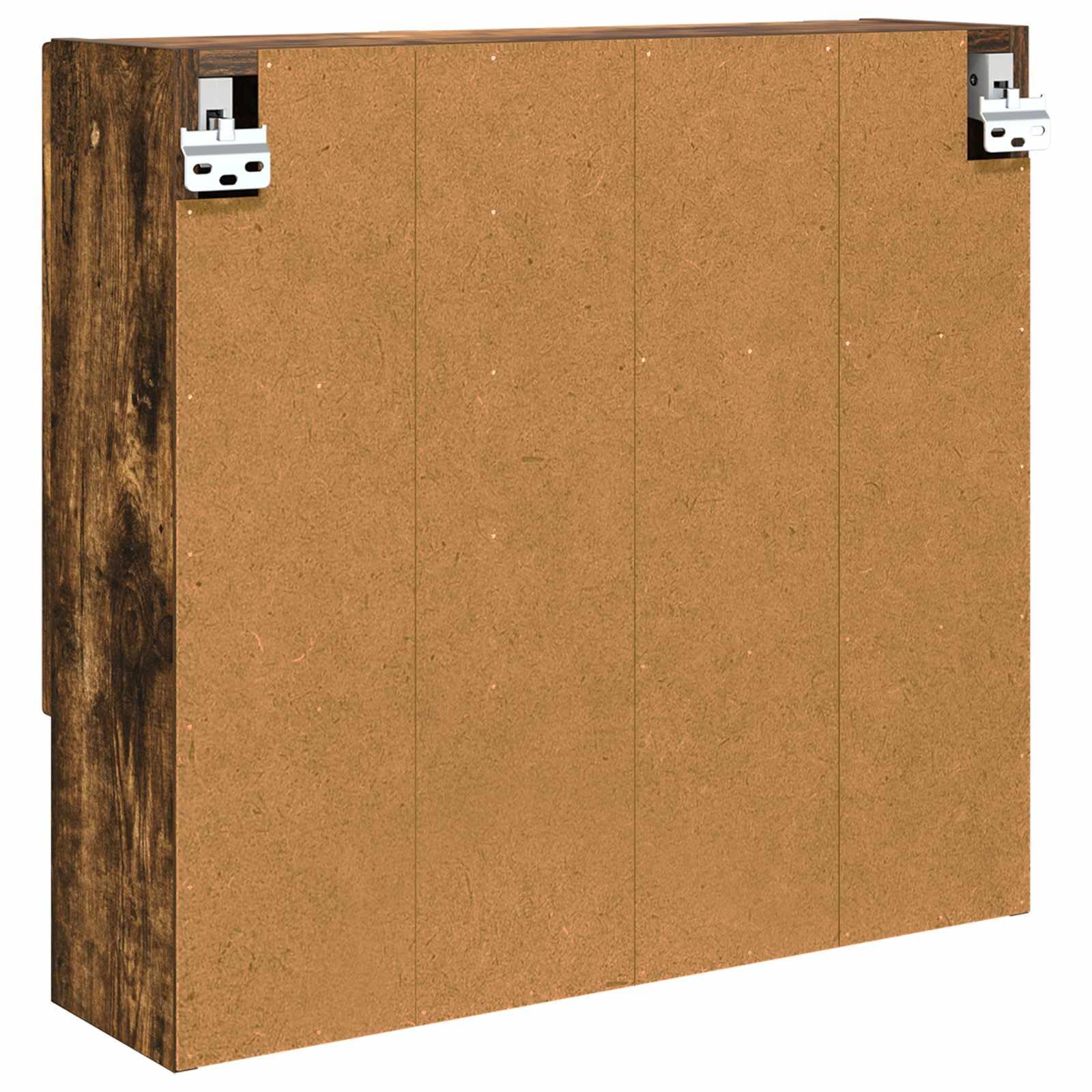 SYDE Armario Espejo Roble Ahumado 59 x 17 x 55 cm | Montaje en pared, Puerta con bisagras, Madera resistente a humedad, Uso interior