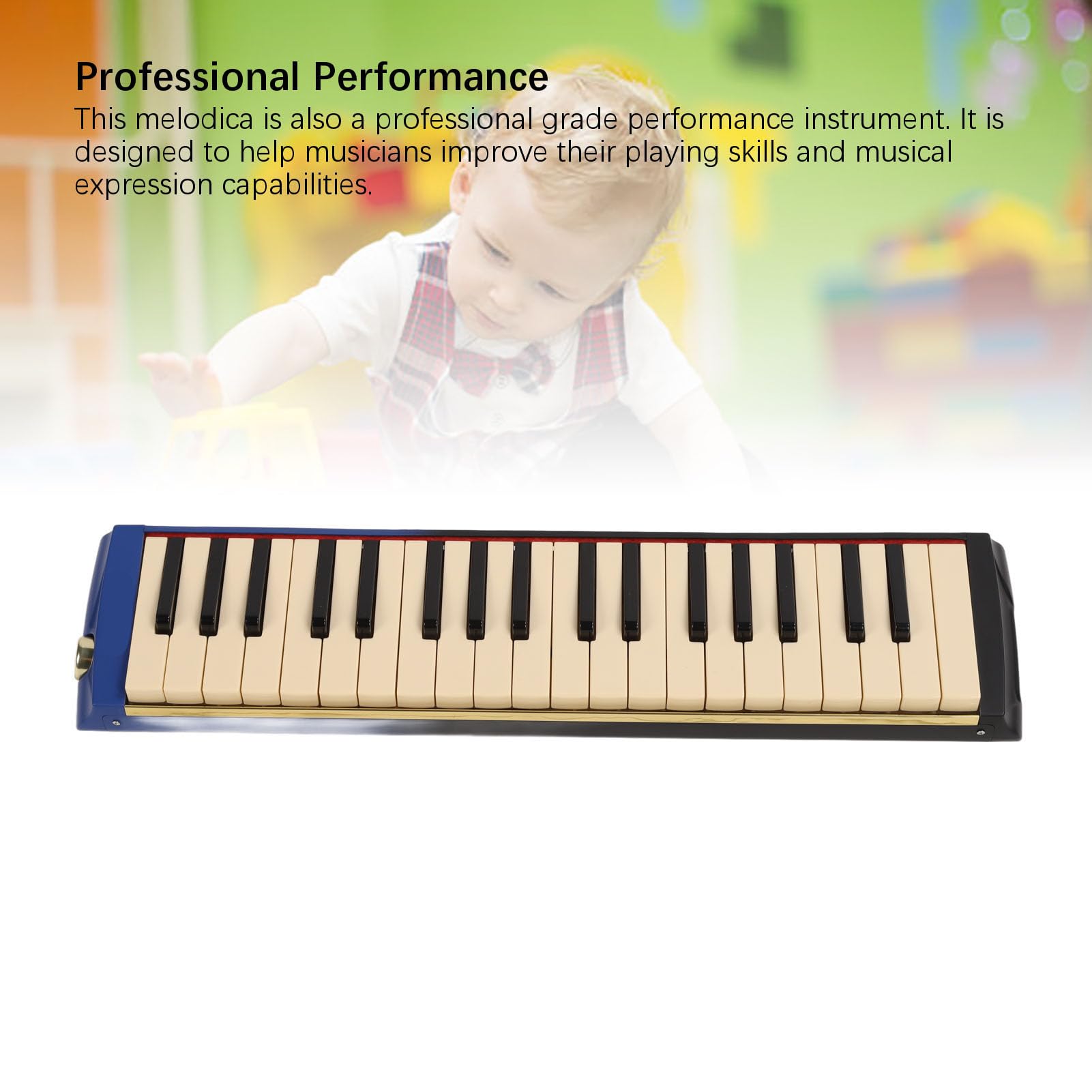 Instrument Melodica, 37 Klawiszy Soft Air Piano Keyboard dla Początkujących z 2 Tubami 2 Ustniki do Klasy Muzycznej