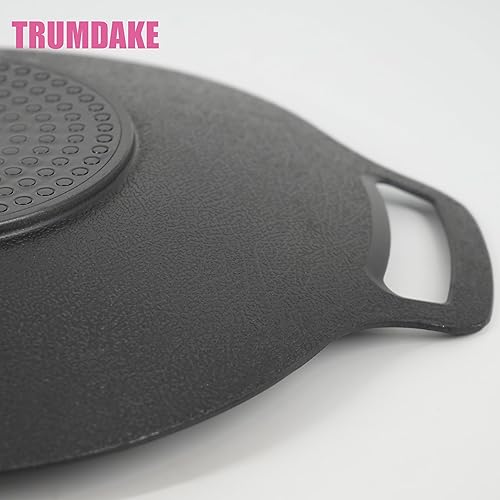 Miniatura 4 de Sartén de barbacoa de estilo coreano, sartén circular antiadherente sin humo de 13 pulgadas con mango de silicona, estufa de barbacoa con