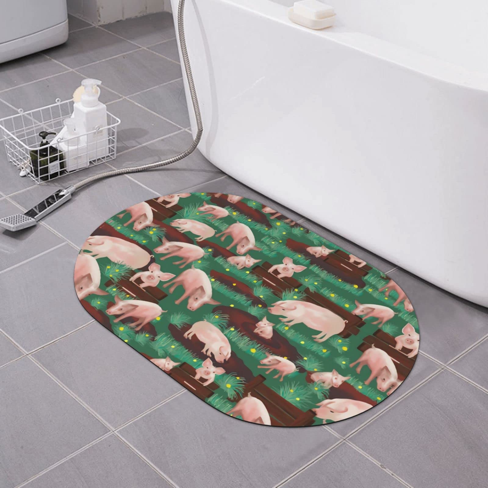 Tapis de douche antidérapant animaux pour éviter les glissades des enfants