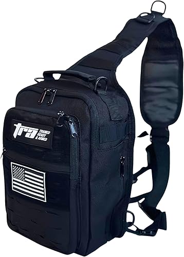 Trained Ready Armed Bolsa táctica para hombre mochila militar duradera con parche de bandera mochila táctica para hombre con cierre de cremallera