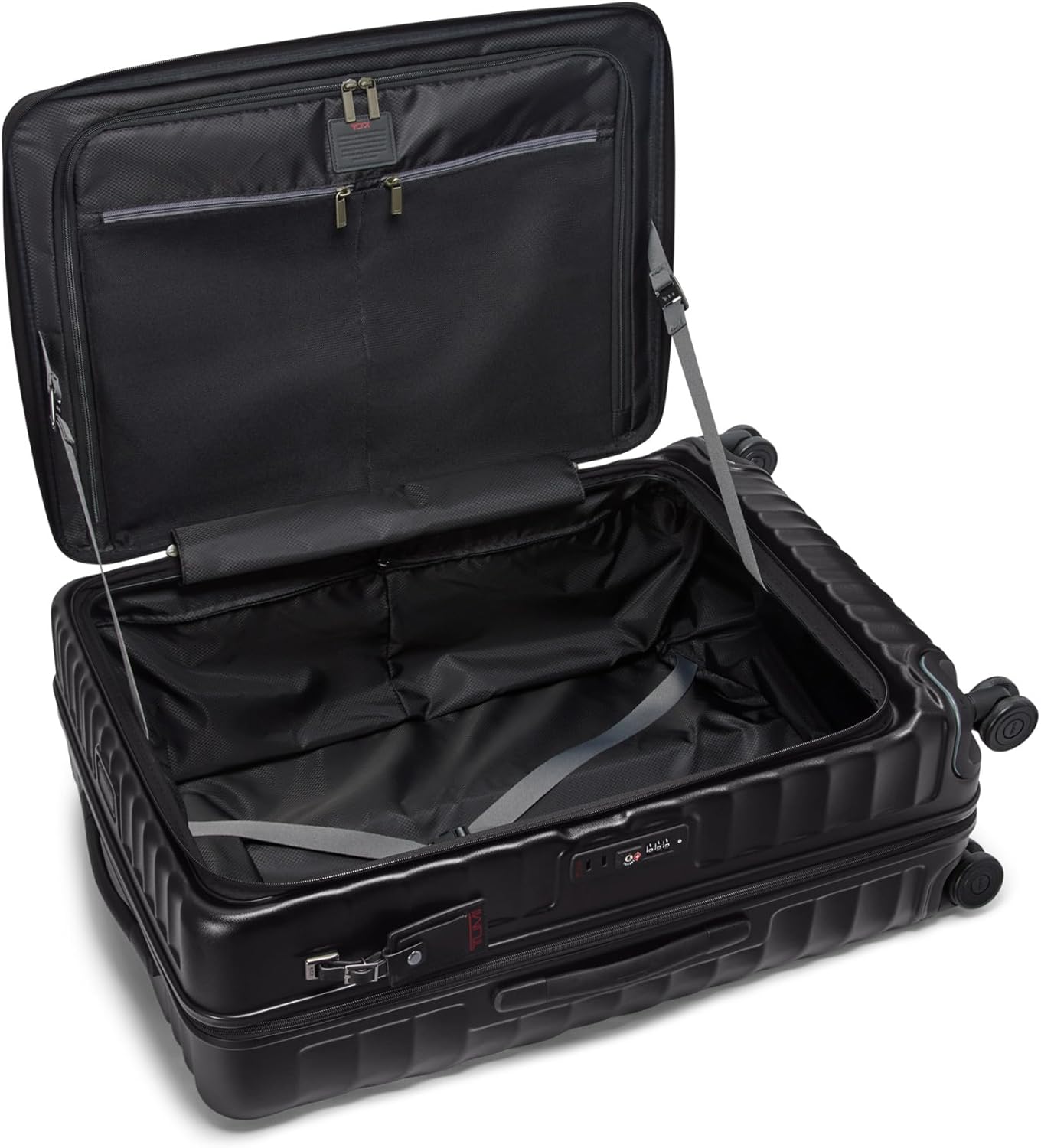 TUMI - 19 Degree Front Access - 4 Wheeled Expandable Checked Suitcase - Black Texture
