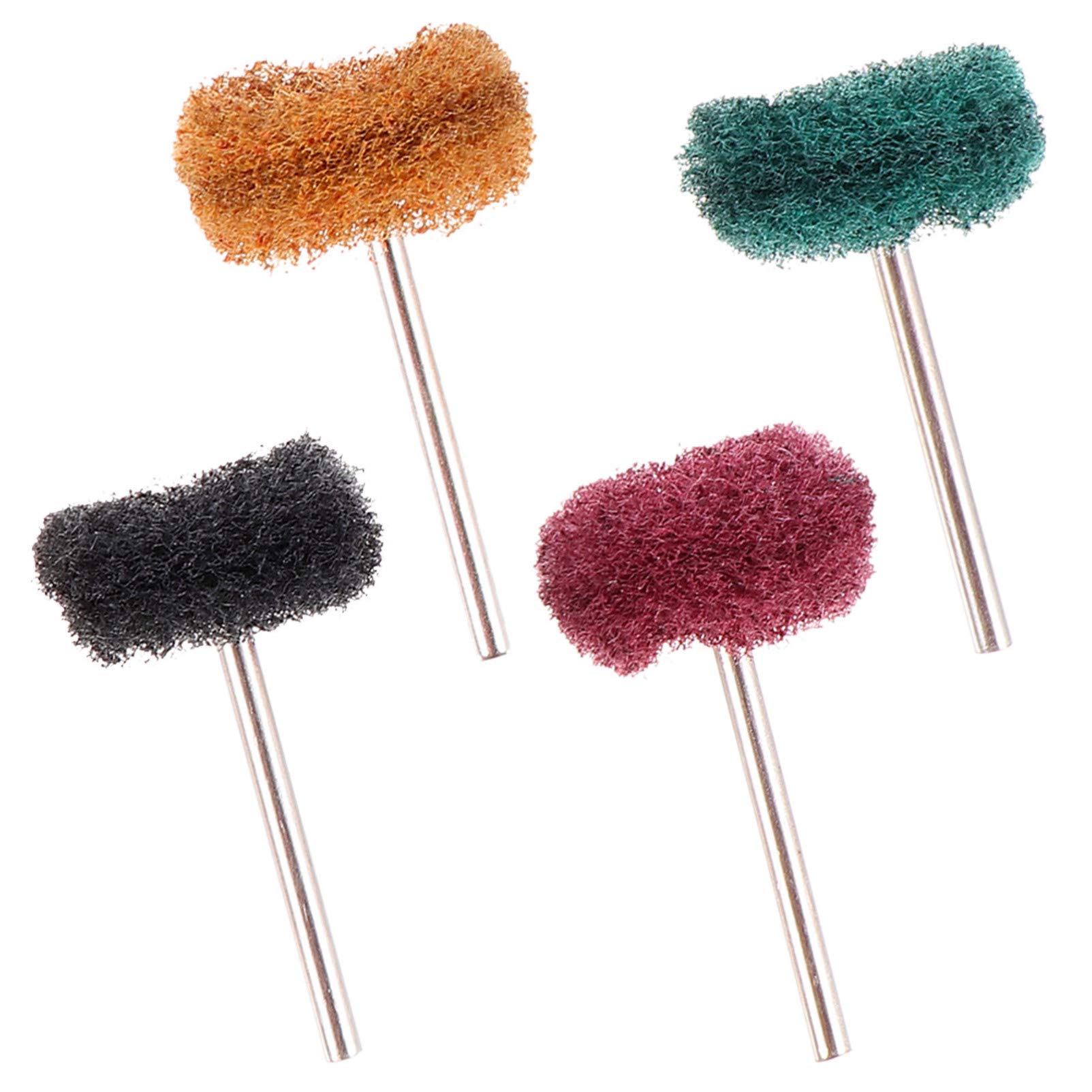 TEHAUX 40pcs Polishing Brush Steel Brush for Rotary Tools Drill Cleaning Rotary Tools Small Wire Brush Drill Cleaning Brush Bristles Pen Wheel Polishing Tools Mini Brush Metal Pen Shape