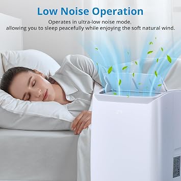 Portable Air Conditioners 14,000 BTU, Portable AC Units for Rooms With Multi-Function Fan, Dehumidifier Mode, Remote Control AC Unit for Bedroom Apartments Up to 750 Sq.Ft, White