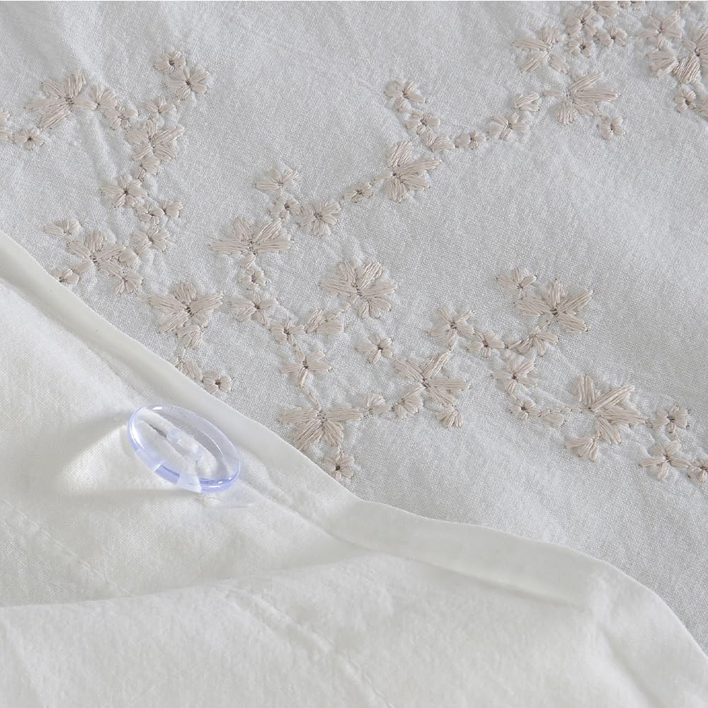 COTTON ARTean Funda Nórdica Cama 150 Percal Algodón 200 Hilos IRATI Beige | Incluye 3 piezas: F. Edredón 240x220 + 2 F.de Almohada Cierre Botones. Certificado OEKO-TEX