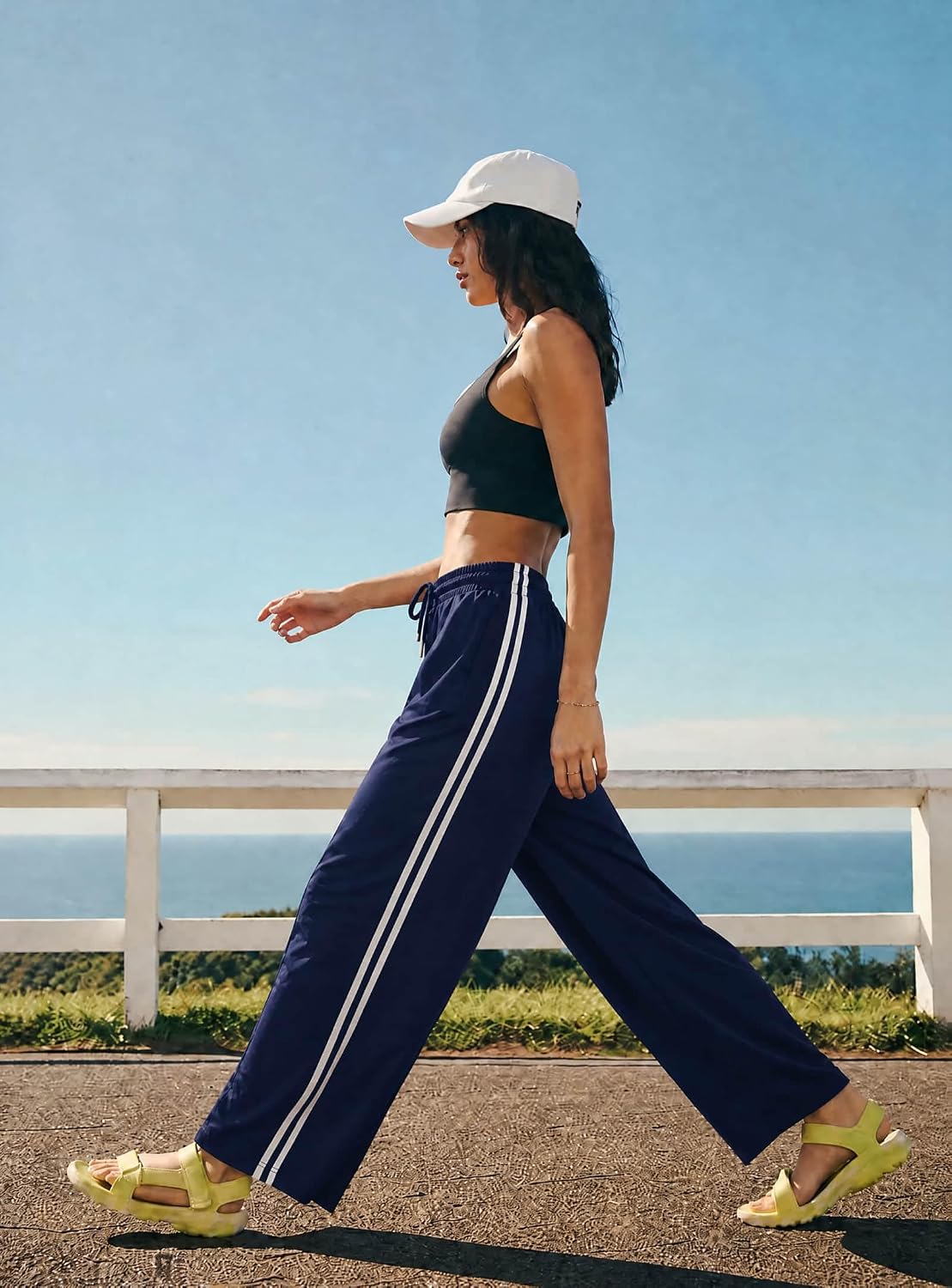 Inno 28" 31" 34" 36" Striped Track Pants Women Soft Modal Joggers