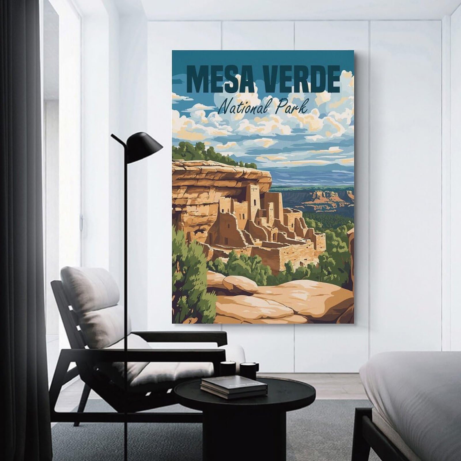 Junmoney Mesa Verde National Park Canvas Wall Decor 08x12inch(20x30cm), for Lounge, Study, Hallway Or Flat Walls, Canvas Wall Art That Fits Changing Layouts