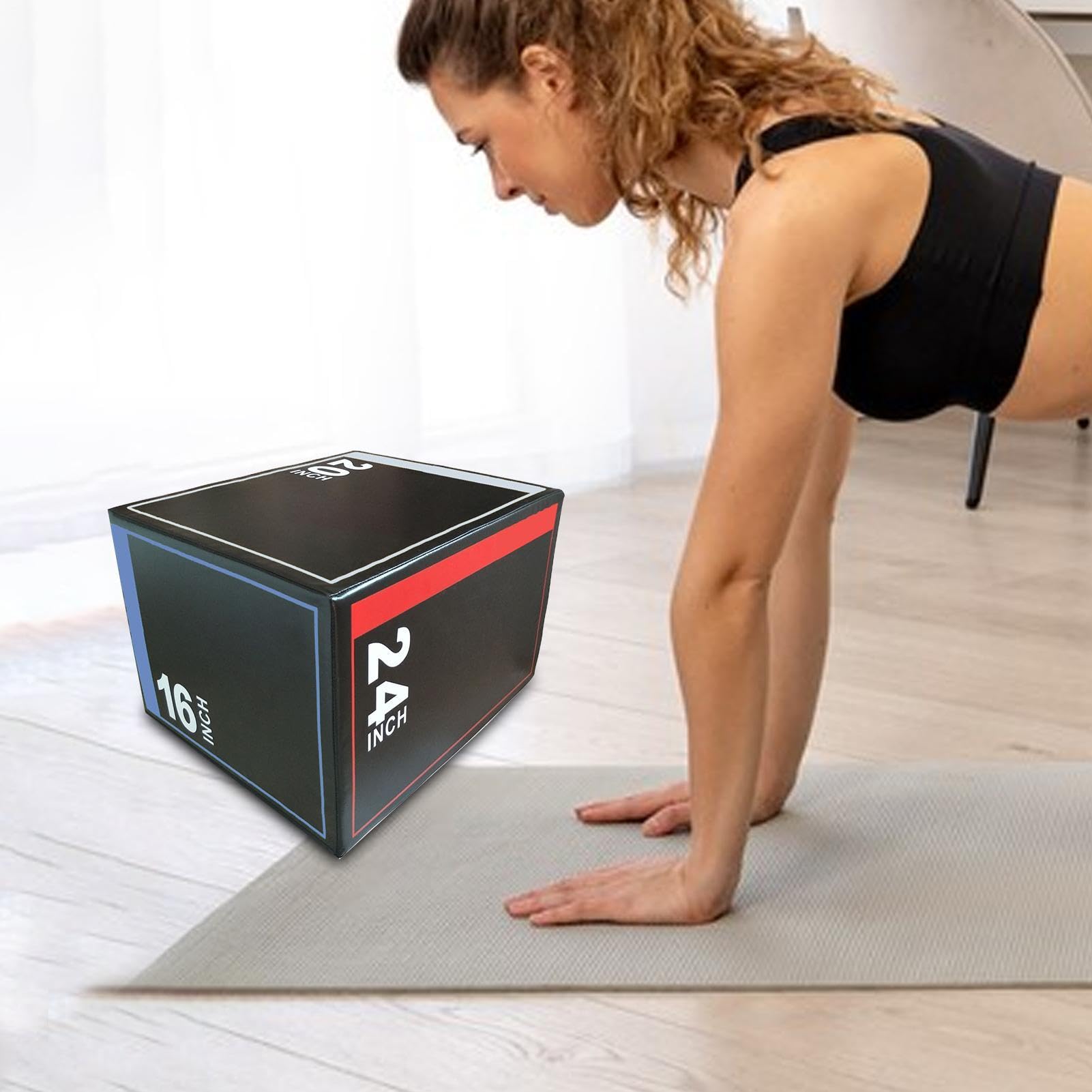 Box per salti per allenamento a casa, antiscivolo, allenamento | Cubi di equilibrio per principianti e ragazzi, allenamento rapido per squat