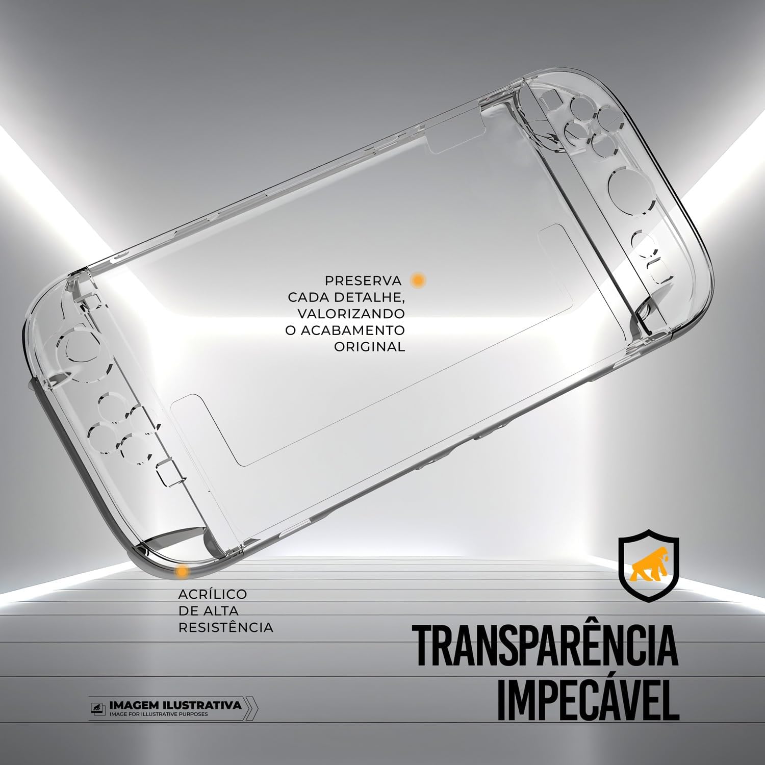 Gshield Capa Case Premium Crystal Slim em Acrílico Transparente Compatível com Nintendo (Switch 2)