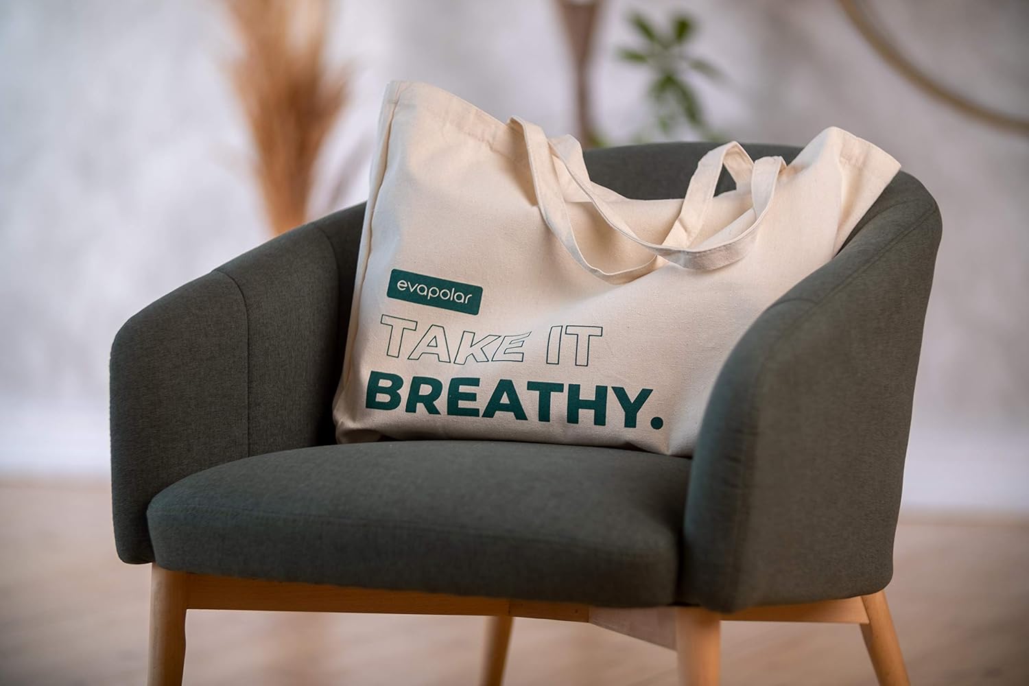 Bundle - 2 items: Evapolar evaCHILL Personal Evaporative Air Cooler (Grey) and Cotton Tote evaBag