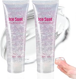 2PCS Cooling Gel for Lazer Hair Removal Device,Gentle Home Laser Hair Removal Cream for Women Men,Refreshing Moisturizing Body Face Gel 600ML