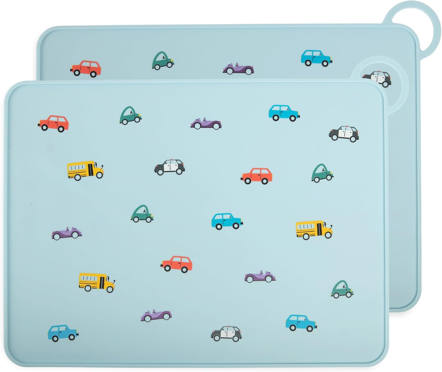 Silicone Placemats for Dining Table - Car Design (2 Count)