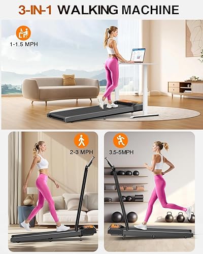 Miniatura 4 de Walking Treadmill Pad with Removable Handle,2.5HP Portable Treadmills for Home &Office, Under Desk Treadmill with 8% Incline，Treadmill with Remote